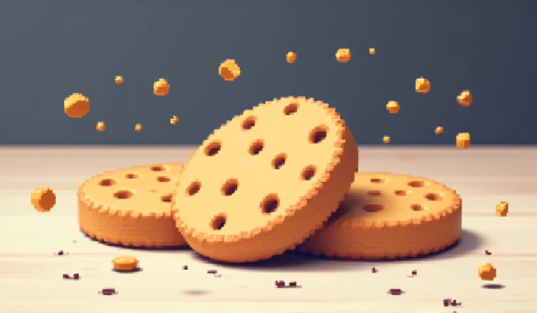 Illustration von Cookies als digitale Kekse