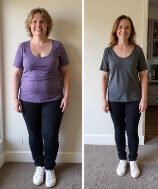 Nachher Bild derselben Person nach Gewichtsabnahme